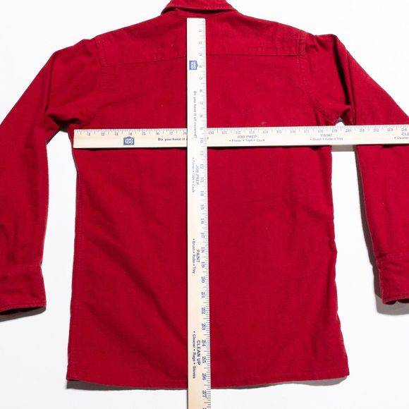 Vintage L.L. Bean Chamois Flannel Women's 12 Heavyweight Red Script Tag 70s - Picture 7 of 7